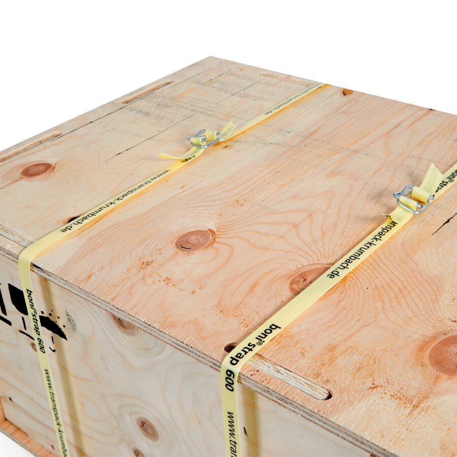 Das robuste und zugleich elastische Umreifungsband für schwere Packgüter mit empfindlichen Kanten Das robuste und zugleich elastische Umreifungsband für schwere Packgüter mit empfindlichen Kanten