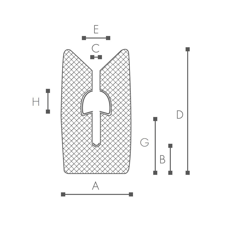 Abmessungen des Schaumprofils (siehe Preistabelle) Abmessungen des Schaumprofils (siehe Preistabelle)