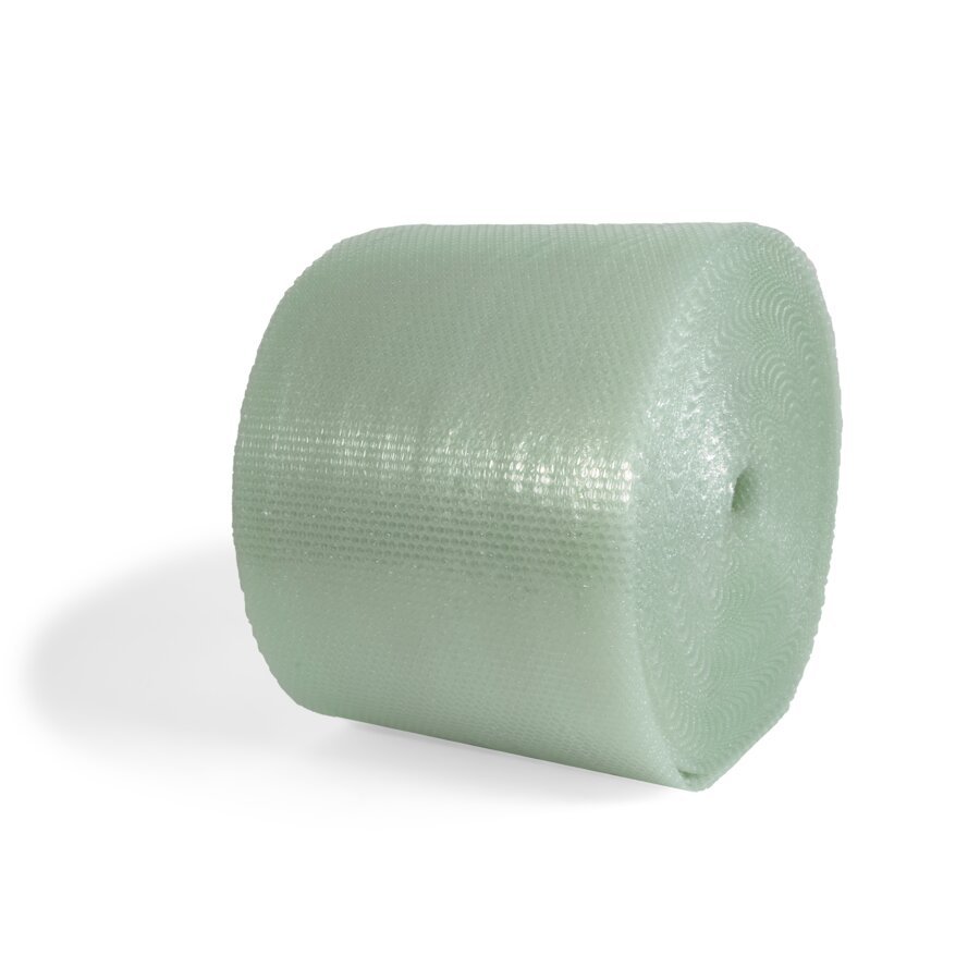 Luftpolsterfolienrolle aus 50% recyceltem Anteil Rolle Luftpolsterfolie in leichtem Grün