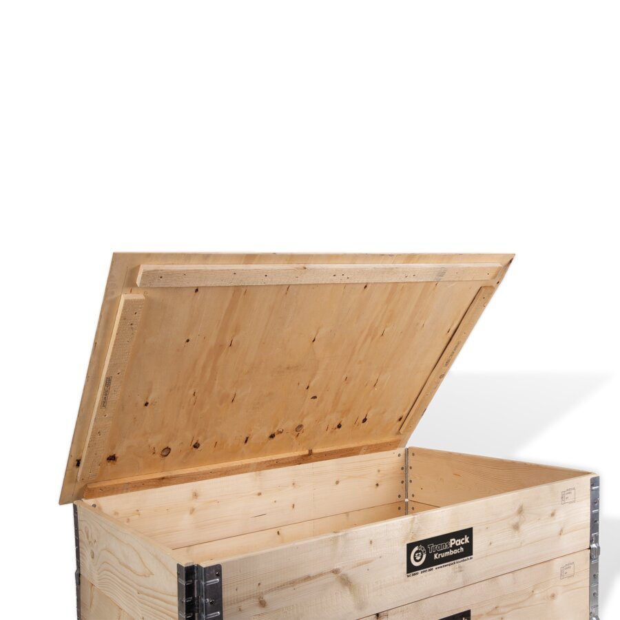 Der stabile Deckel für unsere Holz-Aufsatzrahmen im Palettenformat schützt Ihre Ware vor Staub und Schmutz Der stabile Deckel für unsere Holz-Aufsatzrahmen im Palettenformat schützt Ihre Ware vor Staub und Schmutz