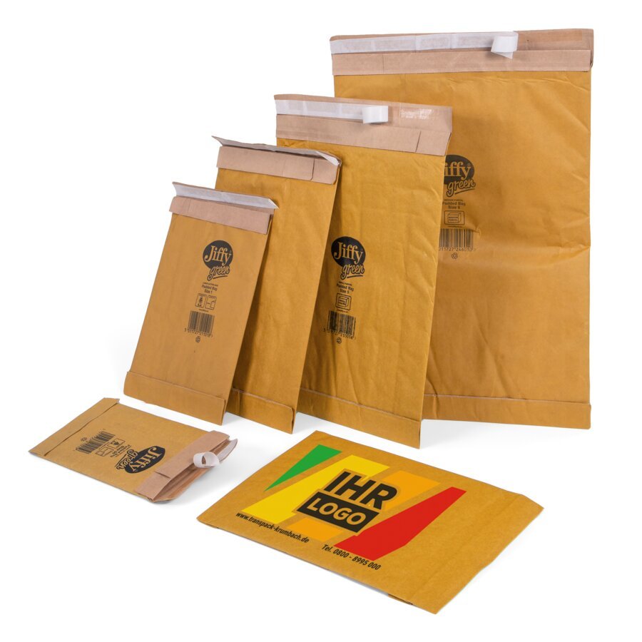 Individuell bedruckte Papierpolstertaschen Individuell bedruckte Papierpolstertaschen