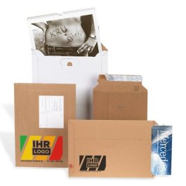 Wellpapp-Versandtaschen mit Selbstklebeverschluss, individuell bedruckt Wellpapp-Versandtaschen mit Selbstklebeverschluss, individuell bedruckt