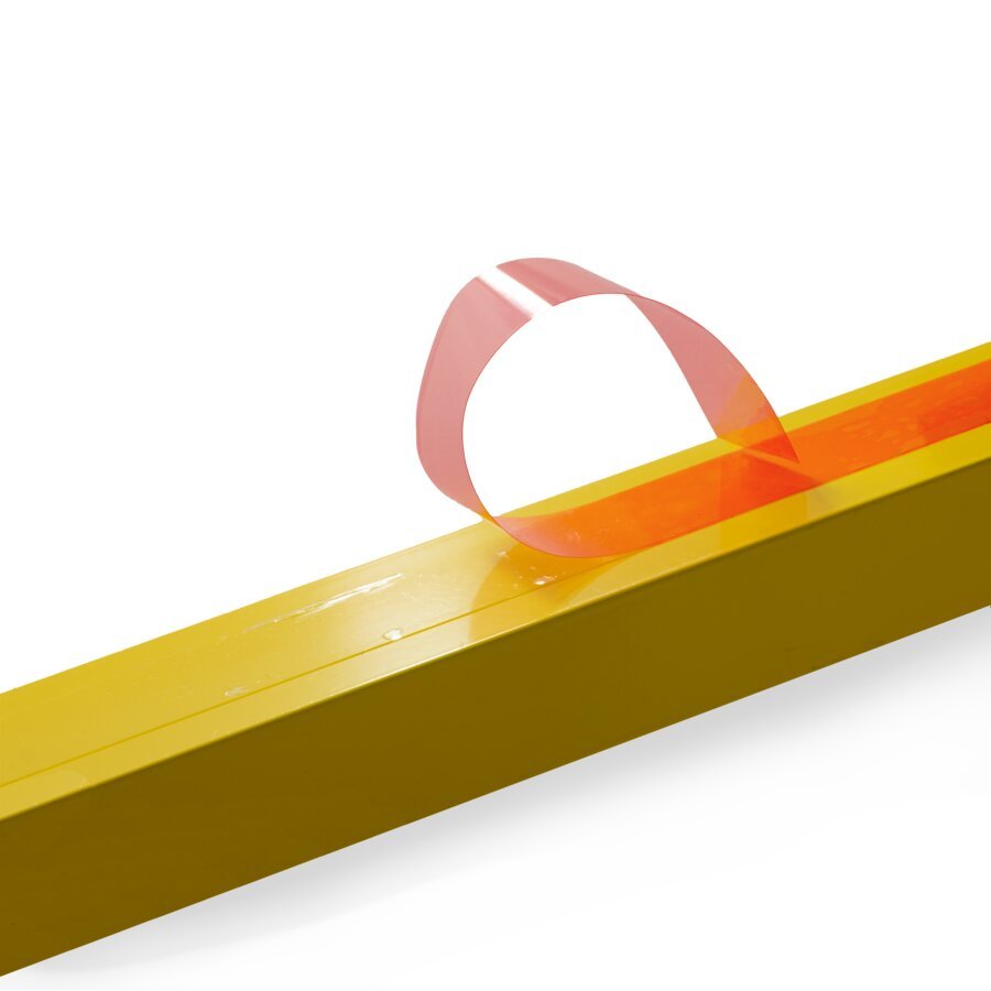 Transparentes Band, mit roter Abziehfolie Transparentes Band, mit roter Abziehfolie