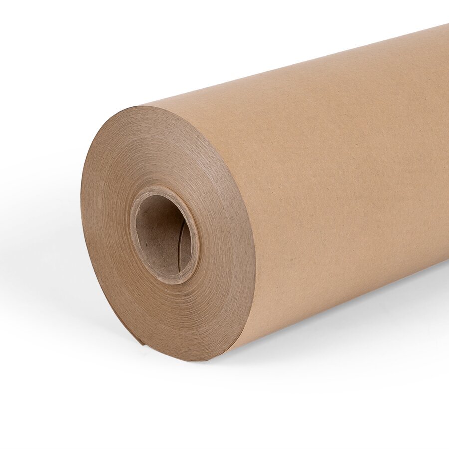 Praktisch geliefert auf der Rolle Eine Rolle Packpapier Draufsicht