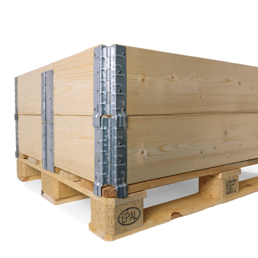 Individuell stapelbar dank Stecksystem auf der Palette Individuell stapelbar dank Stecksystem auf der Palette