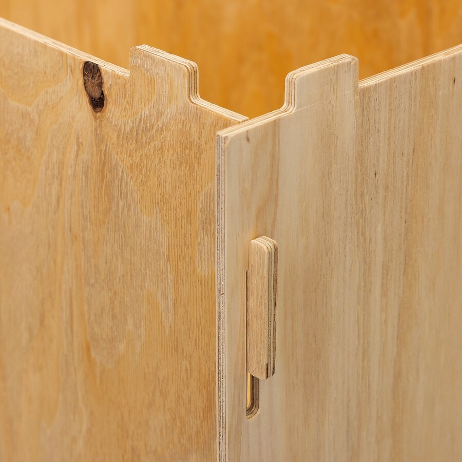 Diese Steckkiste ist schnell und einfach aufgebaut Für den Versand bereit in nur wenigen Handgriffen - ohne Werkzeug!