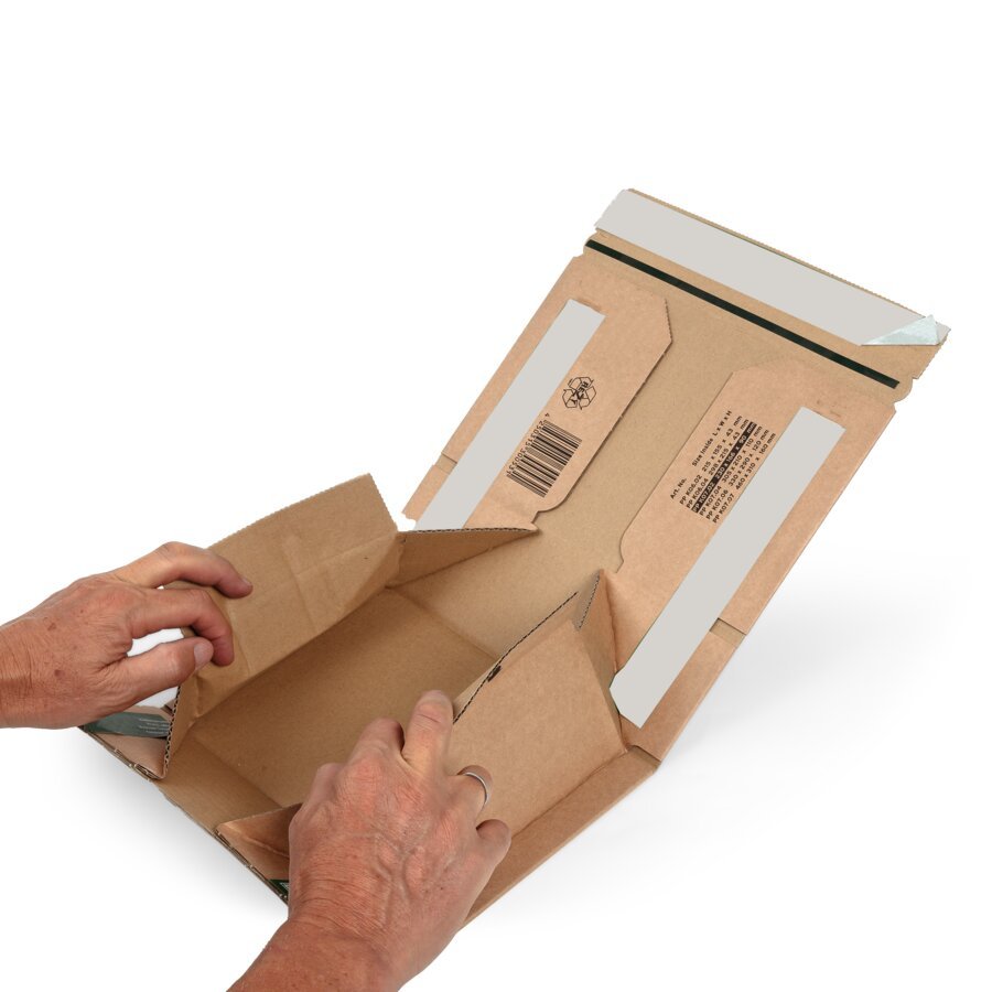 Einfaches Aufrichten durch Seitenklappen mit Seitenklappen ist das Aufrichten besonders einfach