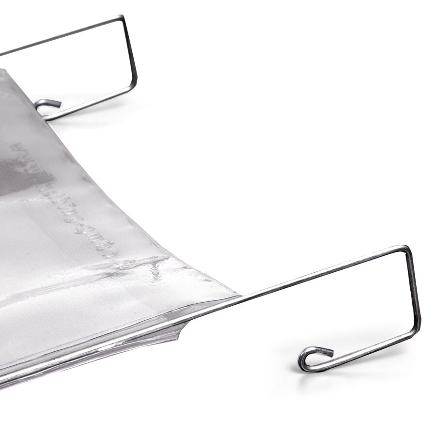 Kurzer Bügel zur Anbringung an Holzrahmen oder Lagerkästen Kurzer Bügel zur Anbringung an Holzrahmen oder Lagerkästen