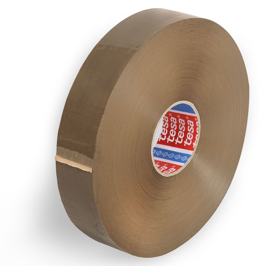 Braunes Verpackungsklebeband für maschinelle Verarbeitung braune Großrolle mit tesa-Kern
