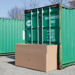 Faltkarton für Überseecontainer Faltkarton für Überseecontainer
