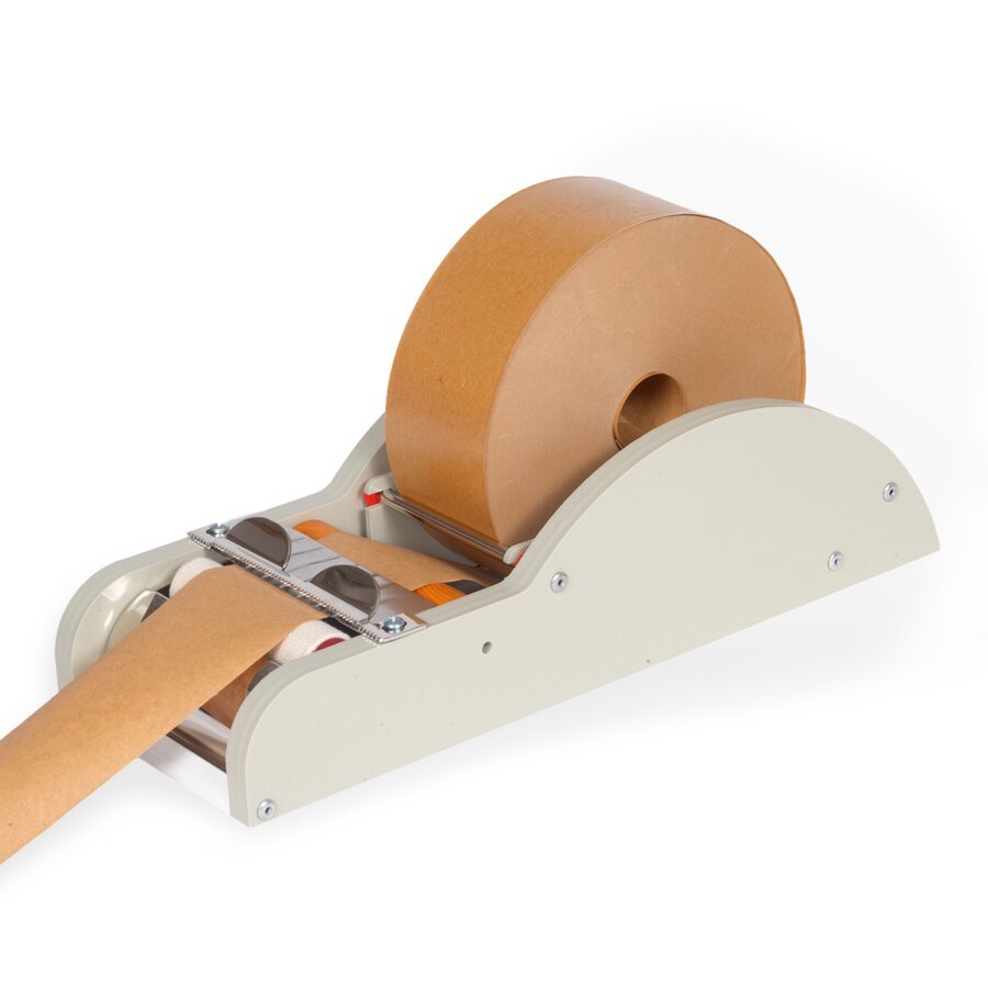 Verarbeitet Nassklebebandrollen bis zu einer Breite von 80mm Verarbeitet Nassklebebandrollen bis zu einer Breite von 80mm