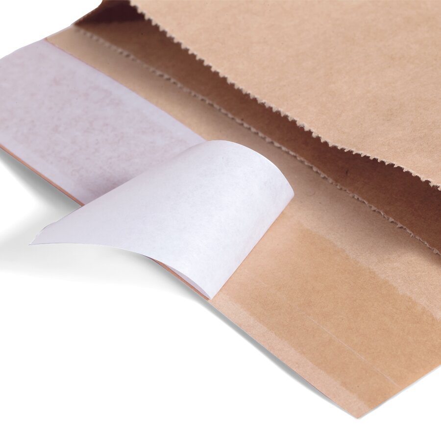 Schnelles Verschließen dank Selbstklebe-Verschluss Schnelles Verschließen dank Selbstklebe-Verschluss