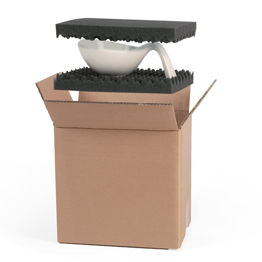 Noppenschaum als Polsterschutz für extrem empfindliche Güter Noppenschaum als Polsterschutz für extrem empfindliche Güter