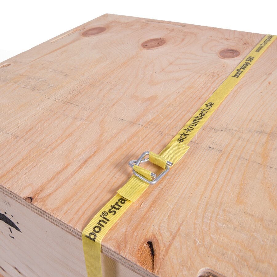 Höchste Verschlussfestigkeit erreichen Sie mit Verschlussklemmen für Komposit- und Textilband Höchste Verschlussfestigkeit erreichen Sie mit Verschlussklemmen für Komposit- und Textilband