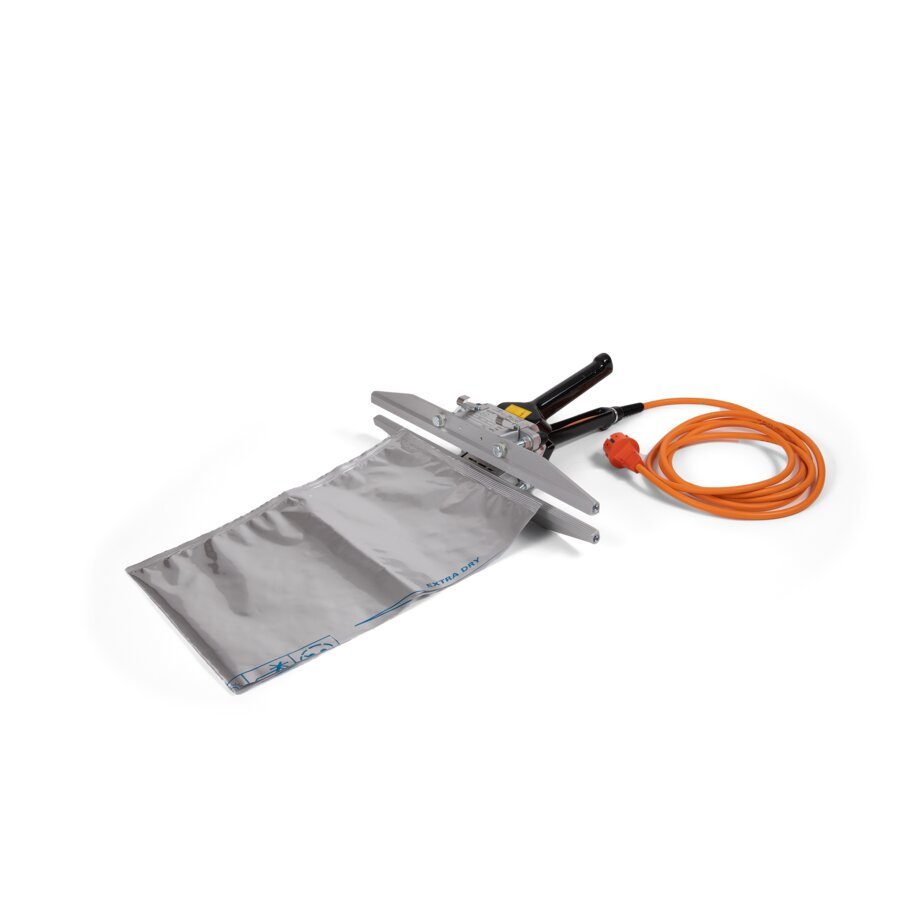 Wärmesiegelzange zum schnellen Verschweißen heißsiegelfähiger Folien, z.B. Aluverbund-Folie Wärmesiegelzange zum schnellen Verschweißen heißsiegelfähiger Folien, z.B. Aluverbund-Folie